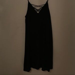 Black dress with crisscrossing in front and back